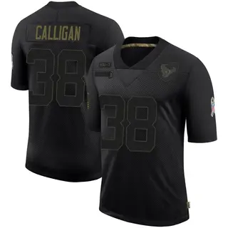 Houston Texans Youth Keydrain Calligan Limited 2020 Salute To Service Jersey - Black