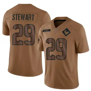 Houston Texans Youth M.J. Stewart Limited 2023 Salute To Service Jersey - Brown