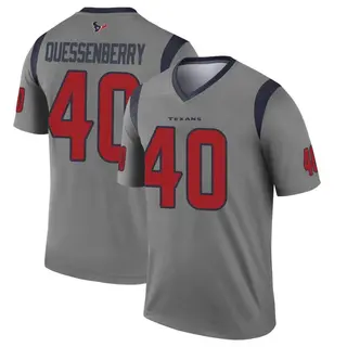 Houston Texans Youth Paul Quessenberry Legend Inverted Jersey - Gray
