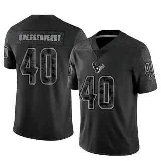 Houston Texans Youth Paul Quessenberry Limited Reflective Jersey - Black