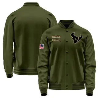 Houston Texans Youth Salute to Service Sideline Performance Jacket - Olive