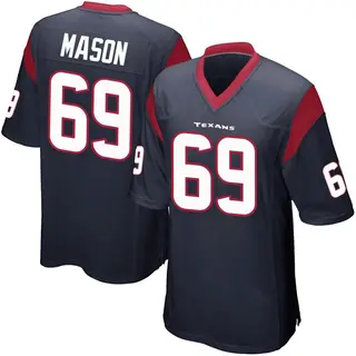 Houston Texans Youth Shaq Mason Game Team Color Jersey - Navy Blue