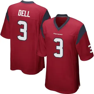 Houston Texans Youth Tank Dell Game Alternate Jersey - Red