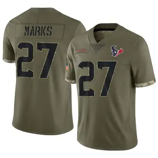 Houston Texans Youth Woody Marks Limited 2022 Salute To Service Jersey - Olive